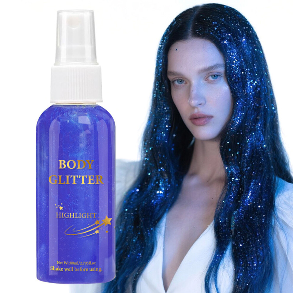 (C) Halloween Party Nightclub Clothes Collarbone Hair Film Highlight Powder80ml