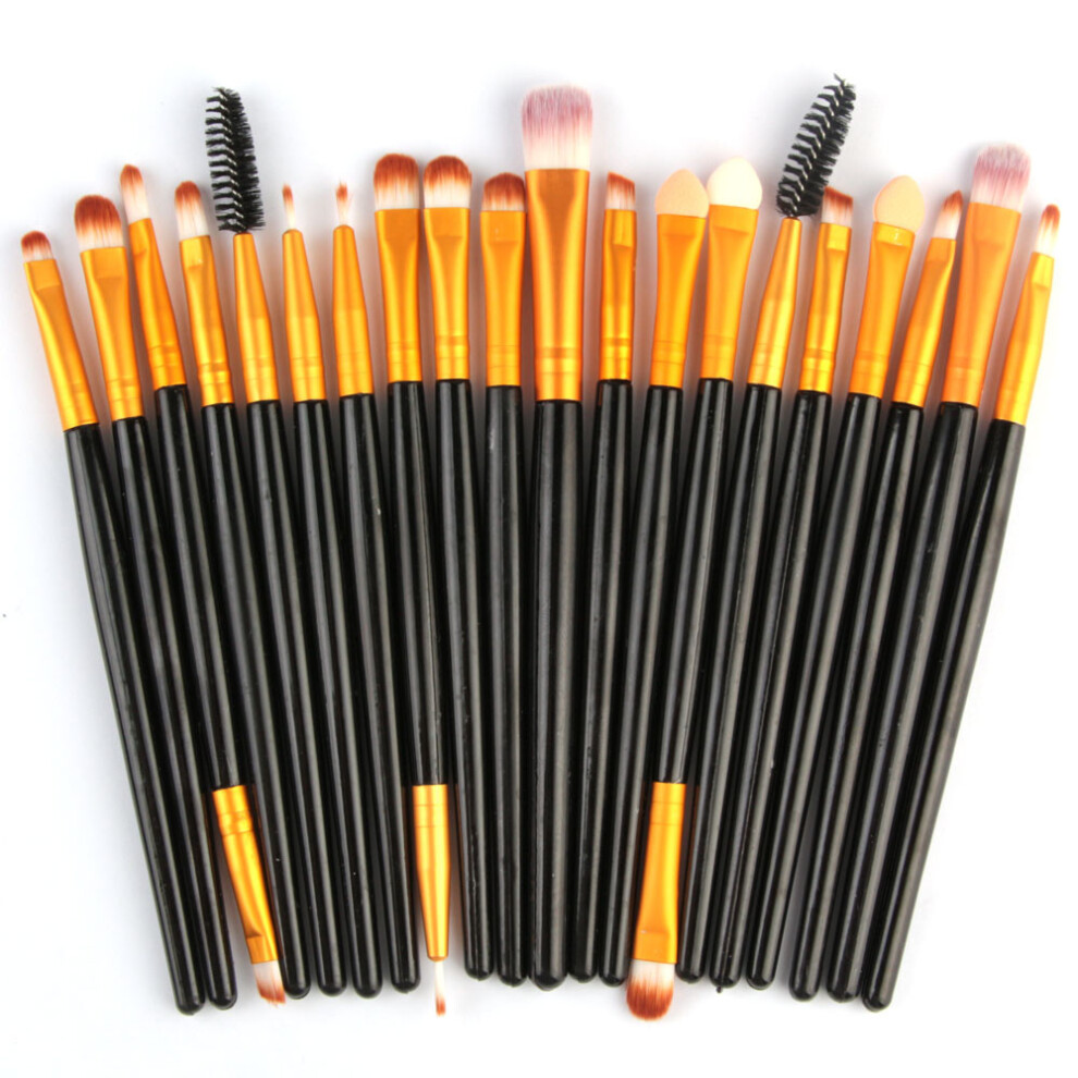 Gold (Gold) 20Pcs/Set Makeup Brush Set Tools Make-Up Toiletry Kit Wool Make Up Brush Set
