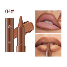 (D) Lipstick Lip Line 2-in-1 6-Color Waterproof  Matte Lip Line Lipstick 1.2g