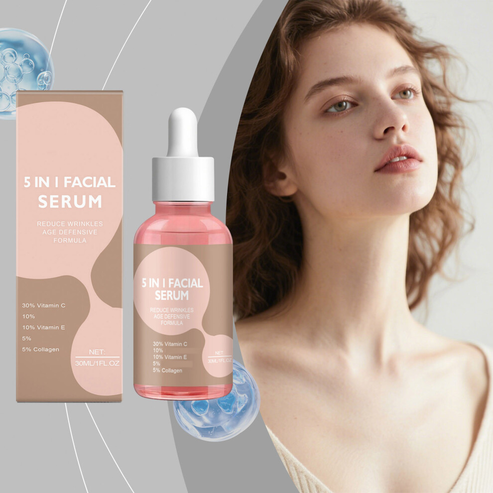 Pink (Pink) Wrinkle Serum Replenish Water Fade Wrinkles Refine Pores And Absorb Daily Care Facial 30Ml