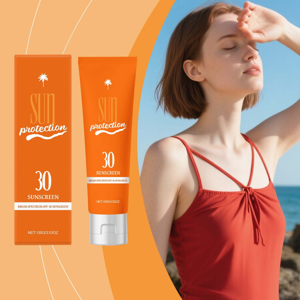 (Yellow) Lightweight Sunscreen    Moisturizing Brightening And Isolating Sunscreen With High Protection Against Suitable For All  Colors