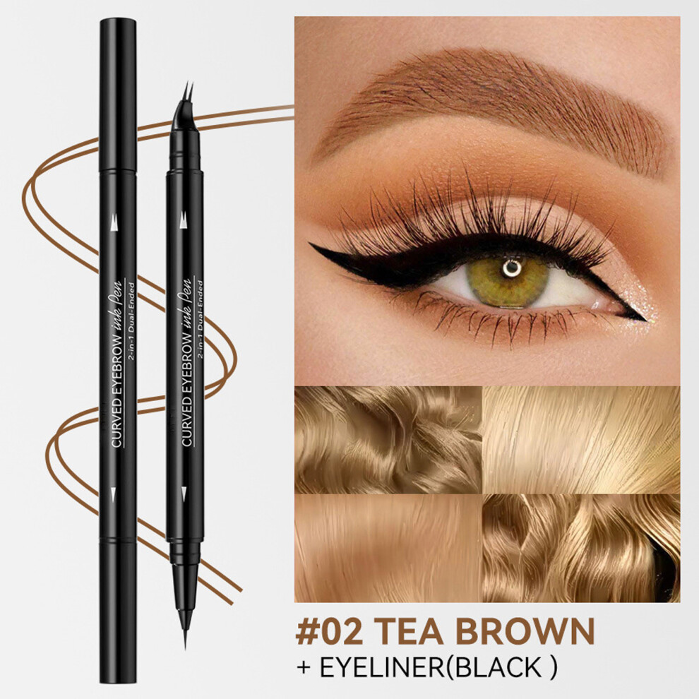 (B) Waterproof And Non Smudging Double Headed Eyebrow Pencil