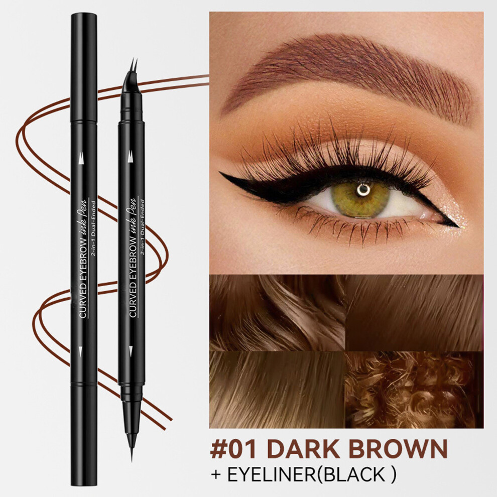 (A) Waterproof And Non Smudging Double Headed Eyebrow Pencil