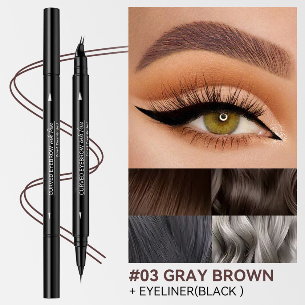 (C) Waterproof And Non Smudging Double Headed Eyebrow Pencil