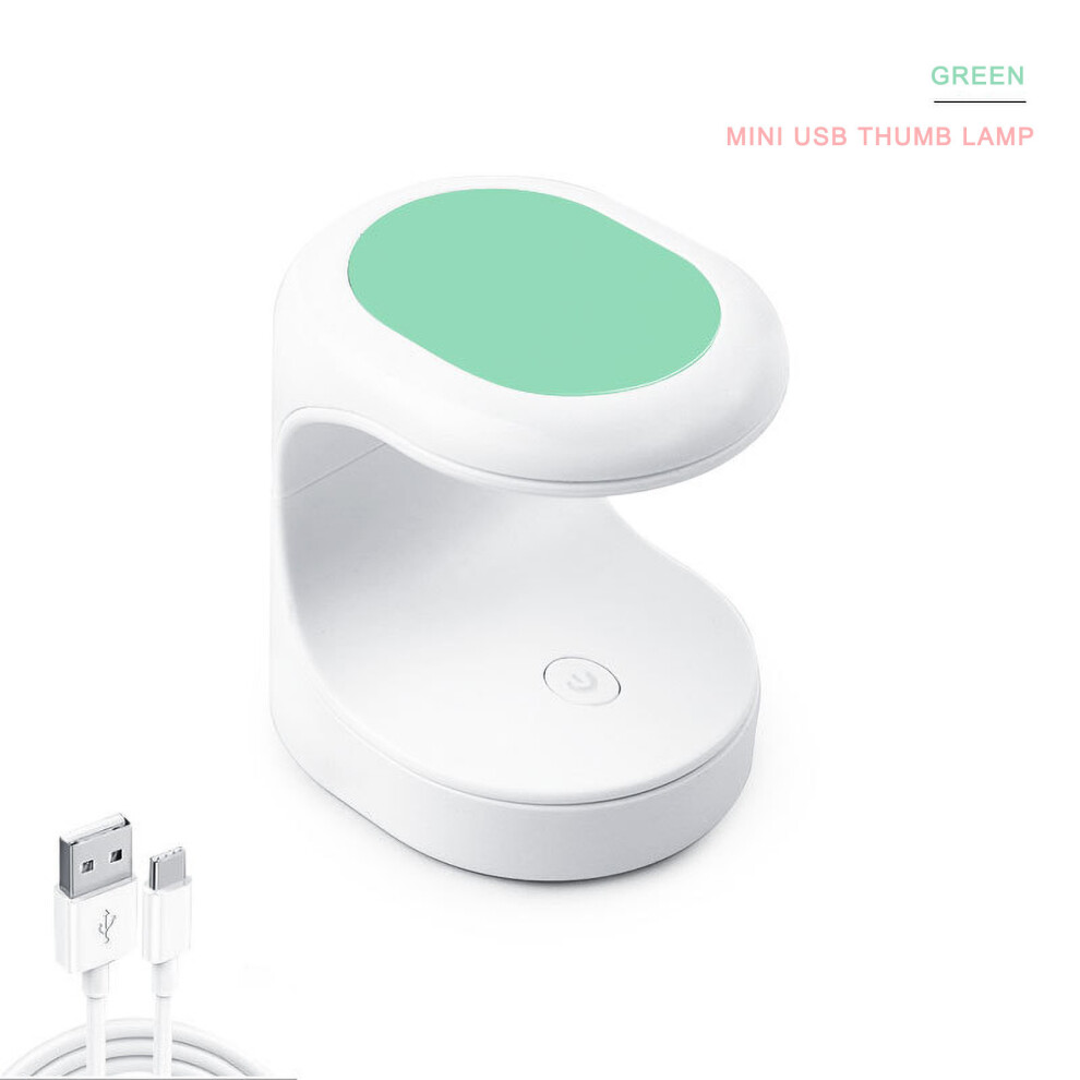 Green (Green) Mini Nail Piece Portable Phototherapy Lamp Usb Nail Polish Baking Lamp