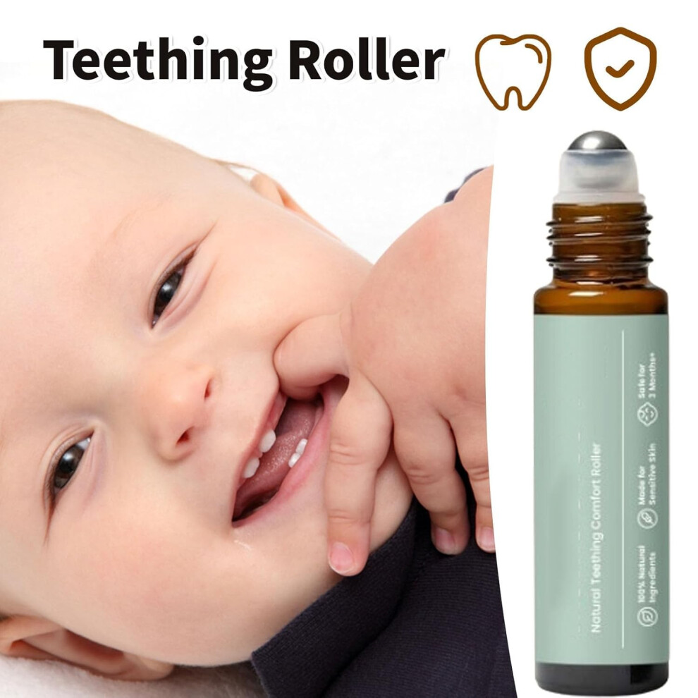(Multicolor) Teething Roller Teething Roller Natural For Babies Teething Roller Baby Teething Oil Roller Natural Gentle Relief Roller 10ml