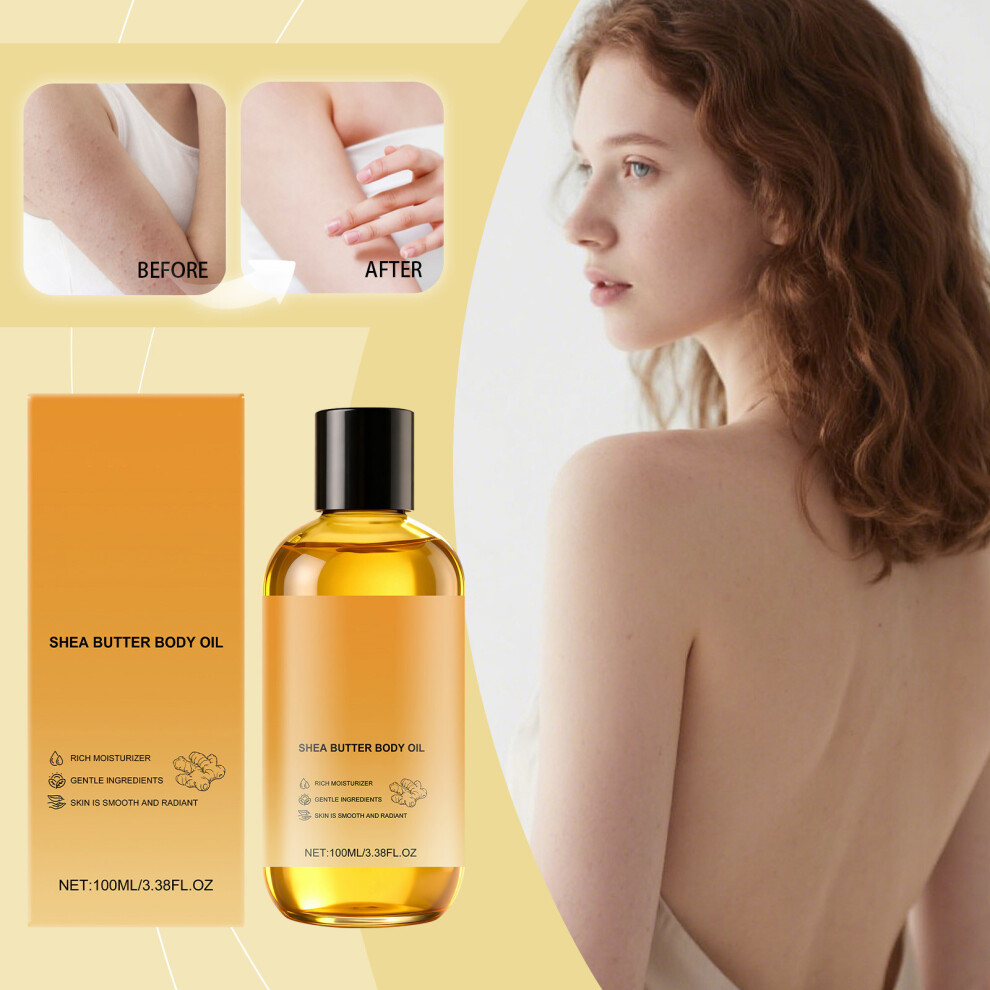 (Multicolor) Mangos Shea Butters Body Oil Nourishes Body  Moisturizes Softens And Refreshes Without Being Greasy 100ml-image-OPC-PM9NW7R-NEW