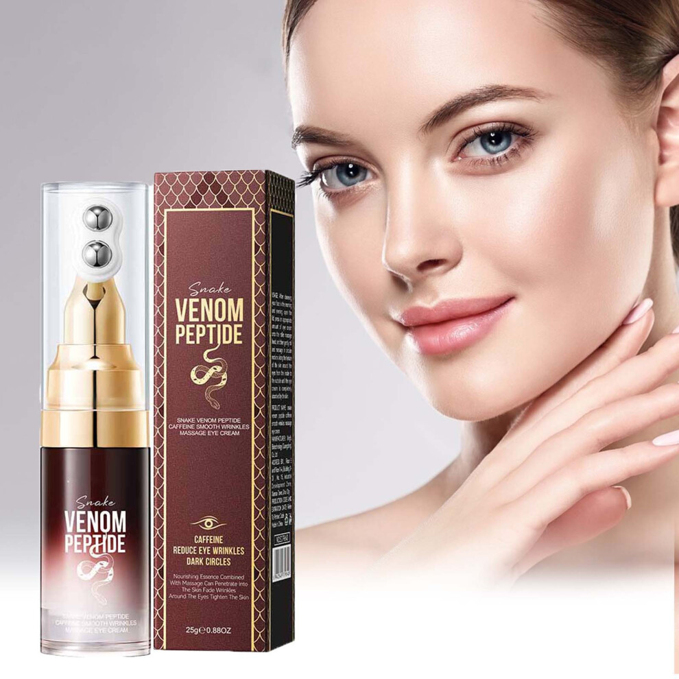 (Multicolor) Snake Peptide Caffeine Wrinkle Massage Eye Cream