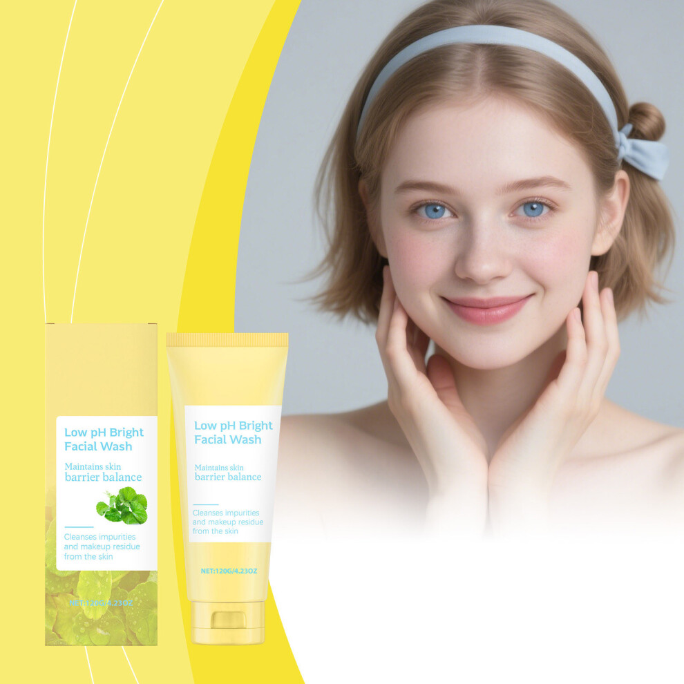 Yellow (Yellow) Soothing Moisturizing Facial Cleanser Deeply Cleanses Facial Brightens Tone Relieves Tightness