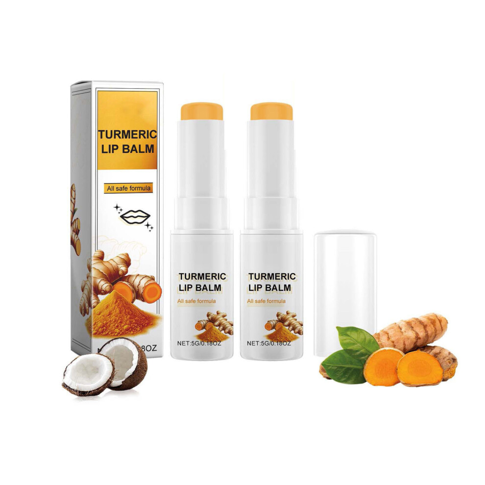 (Multicolor) Turmeric Lip Balm Gently Nourishes Moisturizes And Soothes Brightening And Smoothing Your 5g