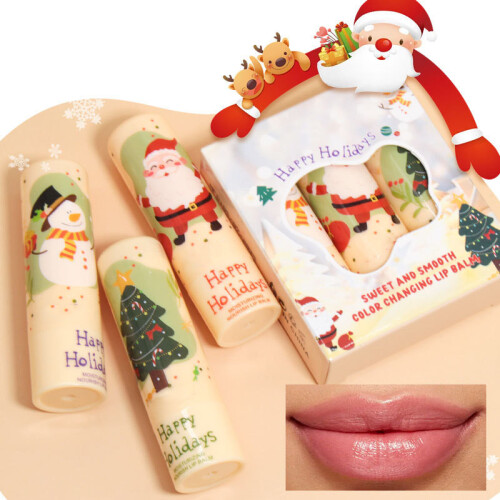 (Multicolor) Christmas Color Changing Lipstick 3-Pack 2