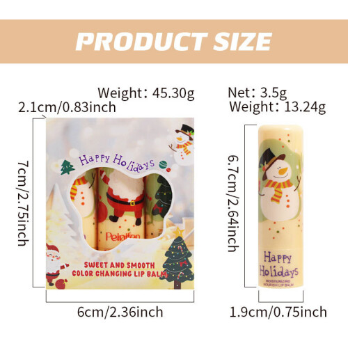 (Multicolor) Christmas Color Changing Lipstick 3-Pack 1