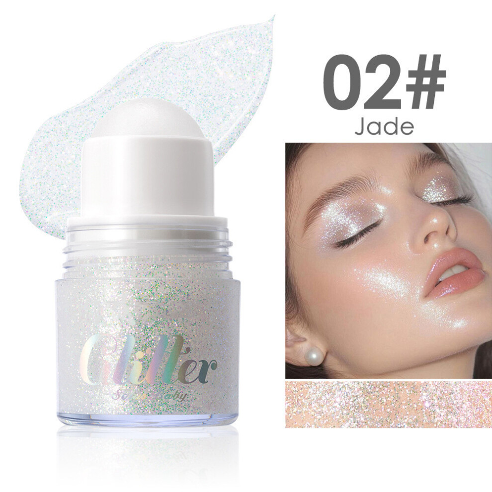 (B) Shining Powder Gel Sequins Hair Body Face Hair Glittering Powder Eye Cream Makeup Dance 20g