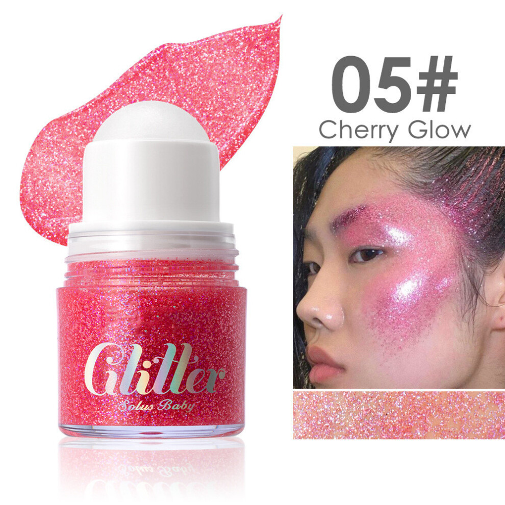(E) Shining Powder Gel Sequins Hair Body Face Hair Glittering Powder Eye Cream Makeup Dance 20g