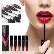 (Red) Matte Non Staining Cup Lip Glaze Mist Finish Liquid Lipstick 5.7ml