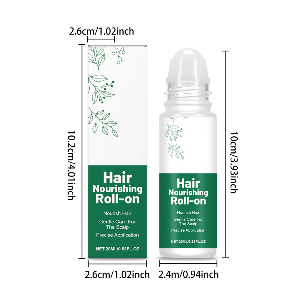 Black (Clear) Hair Nourishing Roll-On Serum Dense Hair Activates Hair Follicles Dense Hair Prevents Rupture And Nourishes Hair And Bright 20Ml