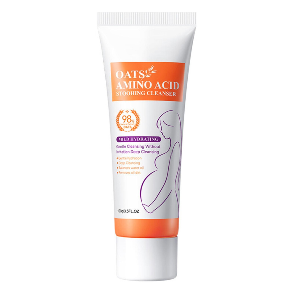 White (White) Oat Amino Cleansing Milk Moisturizing And Moisturizing Facial Cleanser 100G