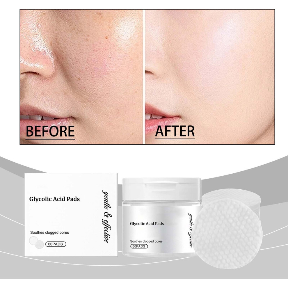 Black (Black) Glycolic Exfoliating Pad Reduces Dullness Evenly Distributes Tone Slows Down Aging Deeply Moisturizes And Enhances Firmness Exfoliating 60Pc