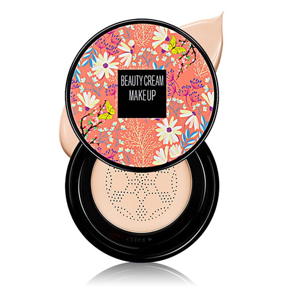 (A) Mushrooms Head Airss Cushion Natural  Cream Cover Facial Blemishes Brightens Natural Nude Makeup Foundations Cream 15ml