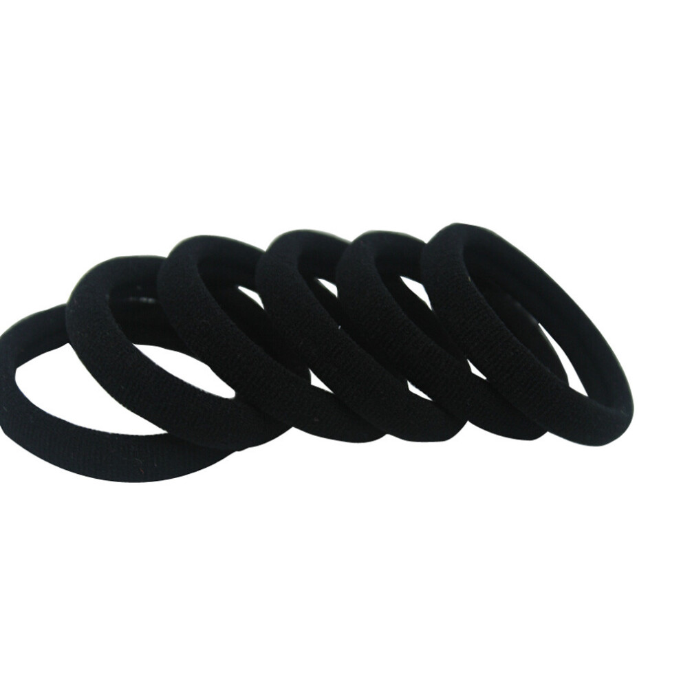 (Black) 20 Pcs Girl Elastic Hair Ties Rope Ponytail Bracelet Rubber String