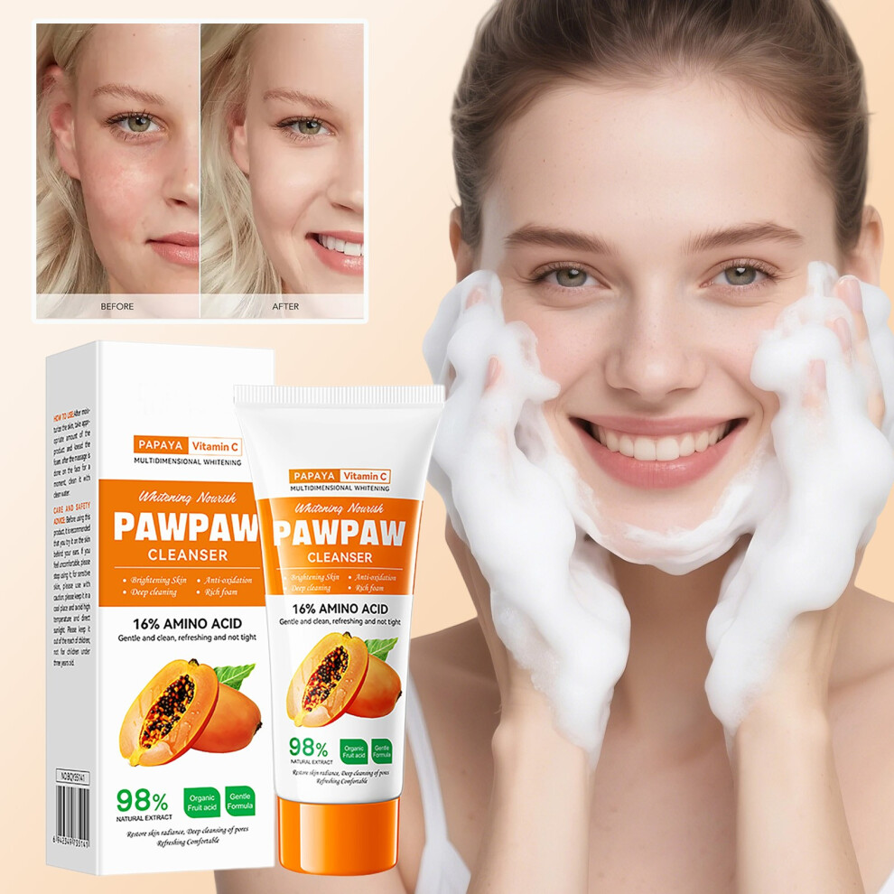 (Multicolor) Papaya Vitamin C Whitenings Cleansing Milk Cleansing Milk 100g