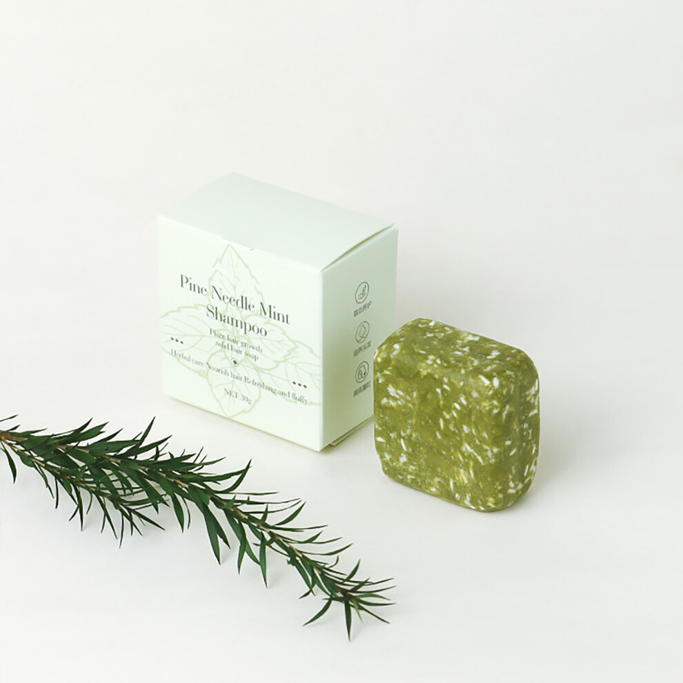 (B) Shampoo Soap Refreshing Scalp Cleansing Nourishing Hair Care Soap