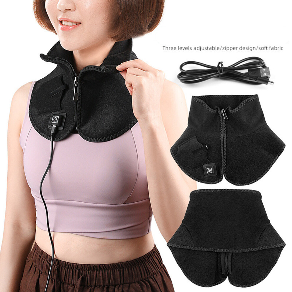 (Multicolor) USB Heating Neck Sleeve Neck Warmer Neck Scarf Hot Compress Cervical Vertebra Electrics Heating Shoulder Neck Scarf