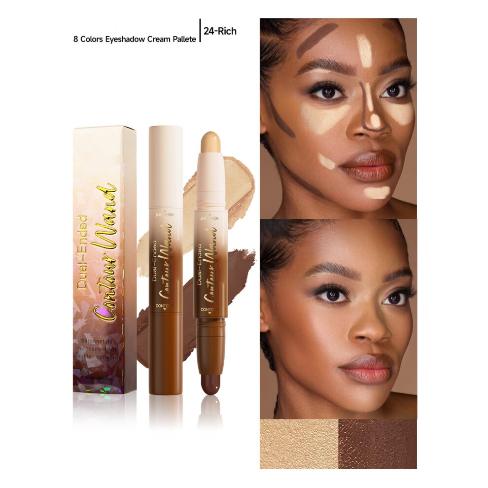 (D) Double-ended Concealer Concealer Face Brightening Highlight Stick V Face Fix Shadow Nose Shadow