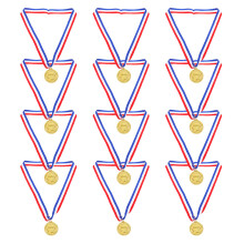 12Stk Gold Silber Bronze Medaillen Für Kinder Fussball Trophäen Awards