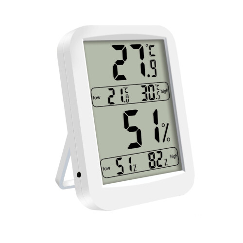 Hygrometer Großer Bildschirm Weiß