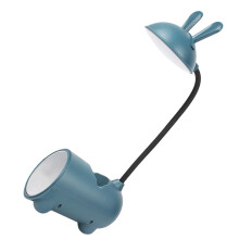 1Stk Blaue LED Tischlampe Mit USB Ladung Touchsteuerung Stifthalter