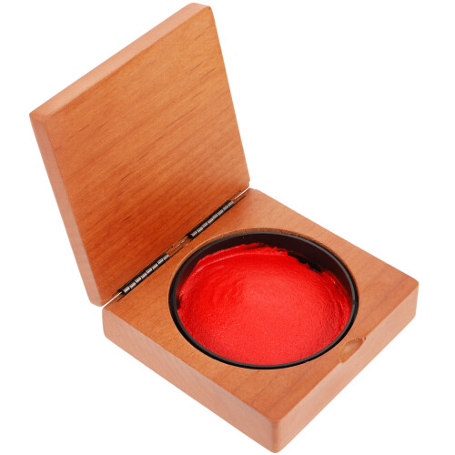 Inkpad Box Paste Container Desktop Vintage Wooden Stamper Storage Case 1