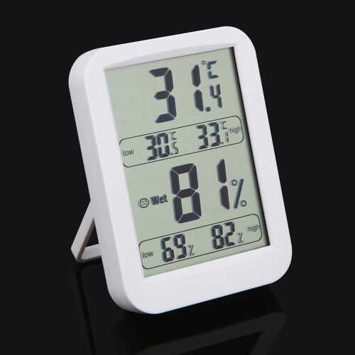 Hygrometer Großer Bildschirm Weiß 2