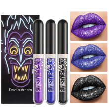 (Multicolor) Three Sets Of Lip Gloss Non-stick Cup Lipstick Shiny Black Lip Gloss Set
