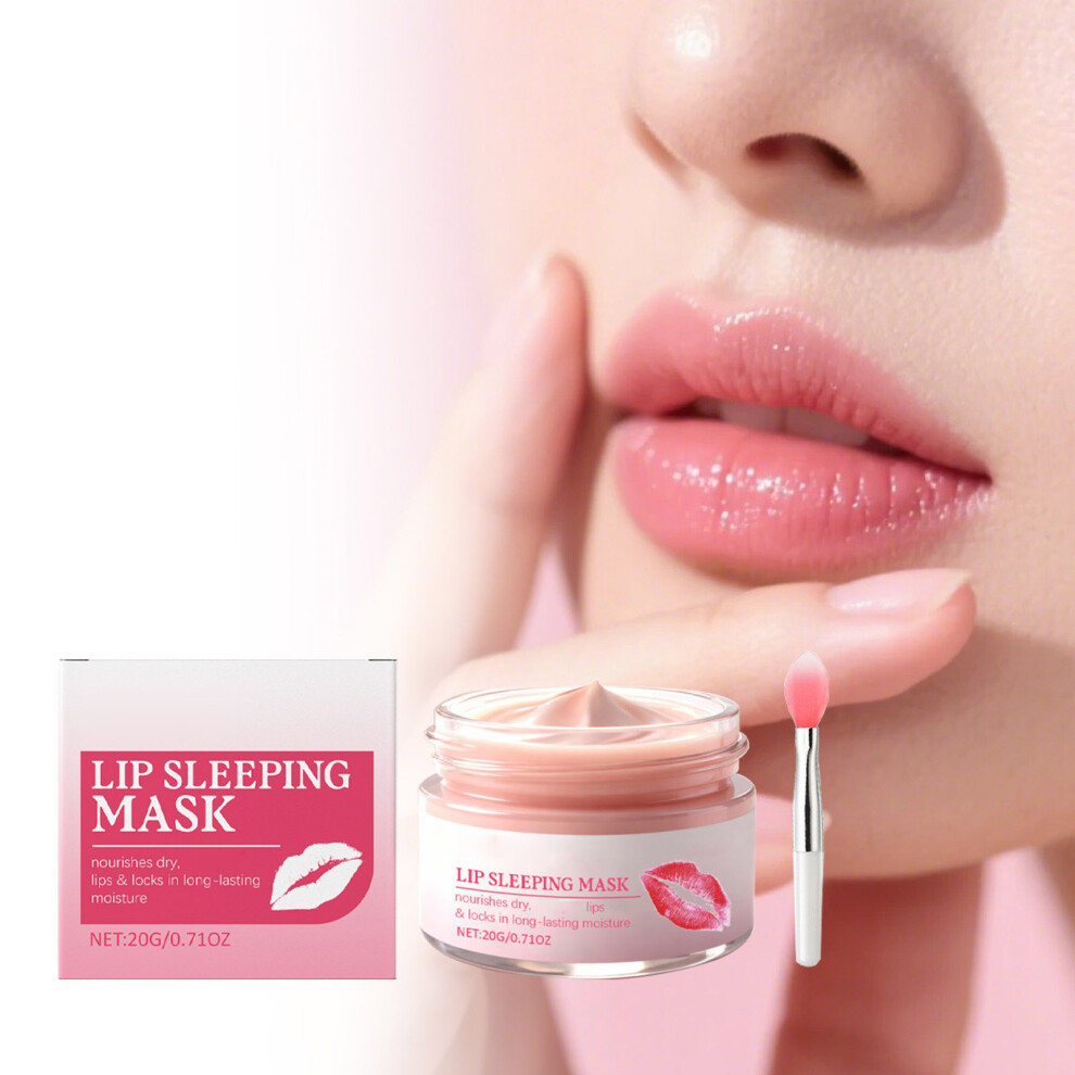 Pink (Pink) Night Moisturizing Sleep Moisturizing Lip Mask Moisturizes And Smoothes Dry Lips Comfortable