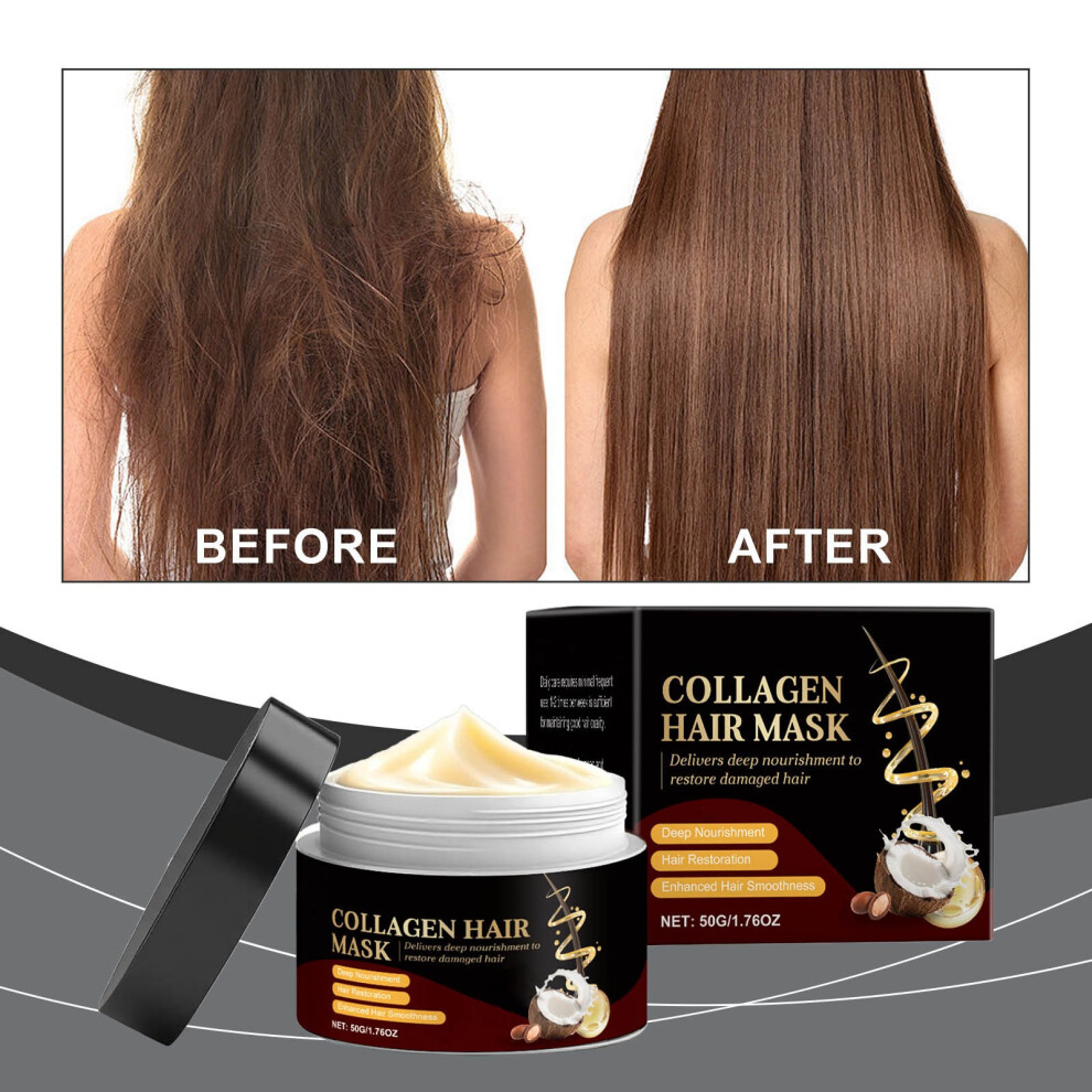 (Multicolor) Nourishing Hair Mask Repairs Dry And Frizzy Hair With Moroccan Oil Care Softens Hair Texture Deeply Moisturizes Hair