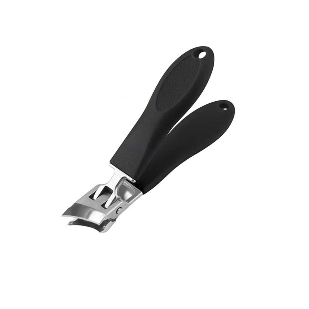 Black (Black) Wide Jaw Opening Antisplash Slanted Nail Clipper