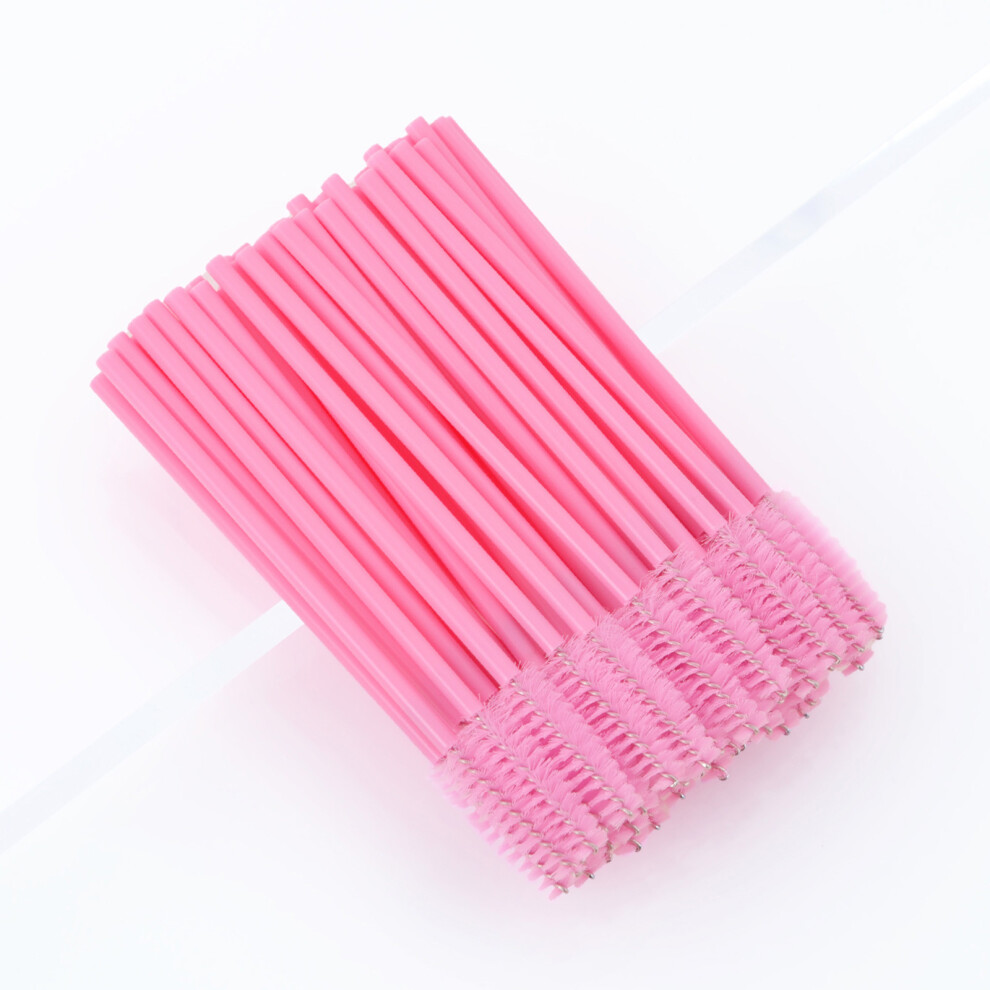 (Multicolor) Disposable Eyelash Brush Portable Beauty Tool Makeup Brush 50 Eyelash Brushes