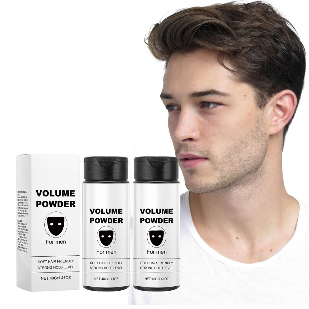 (Multicolor) Volume Powder For Men Instantly Adds Texture And Volume  Natural Ingredients Strong Hold 40g 2pc