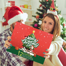 (Multicolor) Christmas Arrival Calendar Makeup Gift Box Open One Box Every Day To Unlock Surprises And Expectations For The End Of The Year