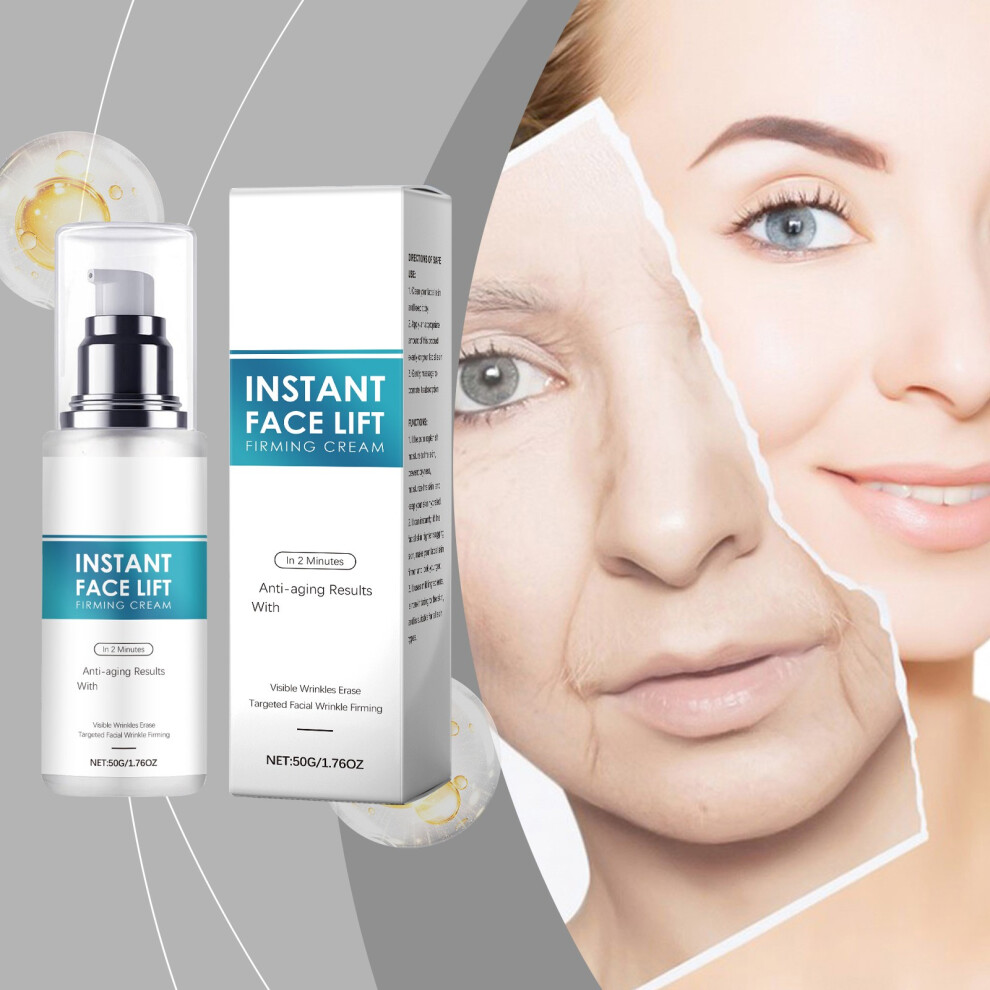 White/Cream () Instant Face Tightening Natural Instant Face Lift To Lift Tighten Firming Wrinkles And Sagging In 2 Minutes 50G