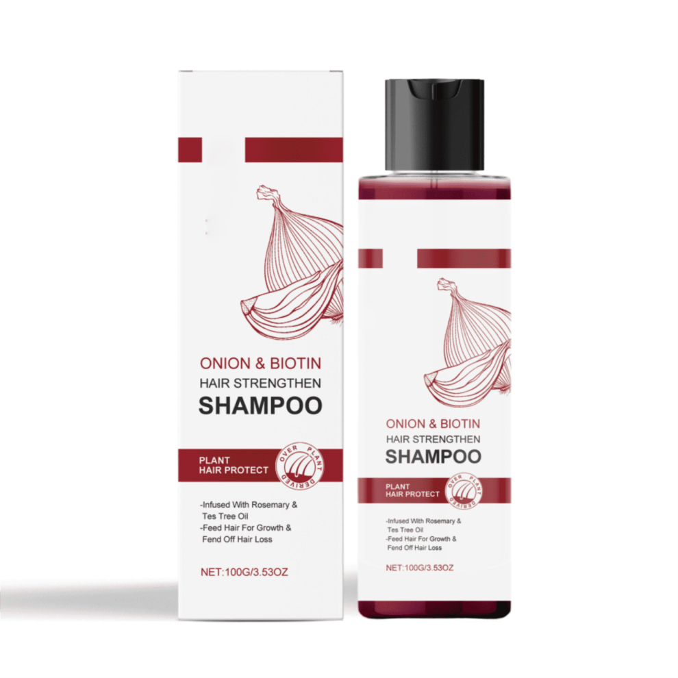 (Multicolor) Onions And Biotin Hair Care Shampoo Promote Hair Thickening Nourish The Scalp And Make Hair Shiny And Smooths 100ml