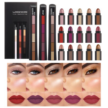 (Multicolor) Multi Functional Makeup Set, Five Lipstick, Eye Shadow, High Combination, Multi Color