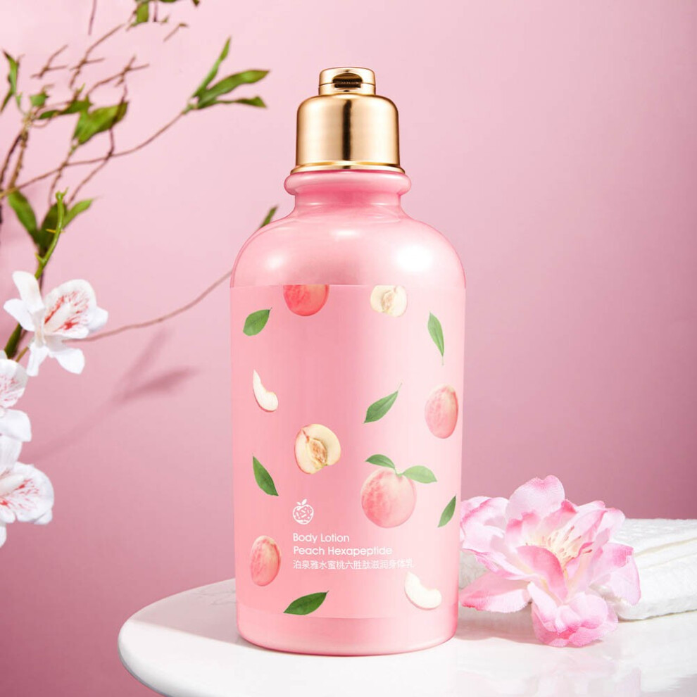 (Pink) Peach Hexapeptide Moisturizing Body Lotion For Moisturizing   Delicate And Brightening  Gentle Body