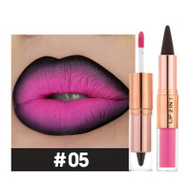 (E) Ended Lipstick With Glossy And Matte Ends Long-lasting Non-fading And Non-transferable With R Effect