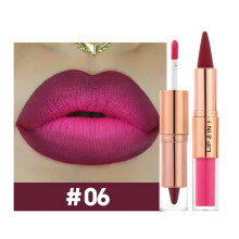 (F) Ended Lipstick With Glossy And Matte Ends Long-lasting Non-fading And Non-transferable With R Effect