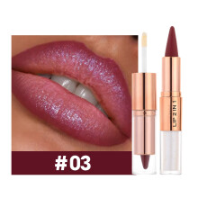 (C) Ended Lipstick With Glossy And Matte Ends Long-lasting Non-fading And Non-transferable With R Effect