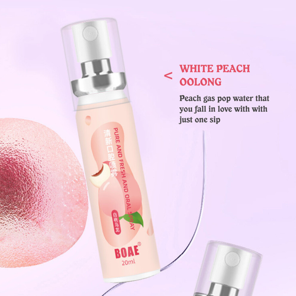 Pink (Pink) Fruit Mouth Spray Bad Spray Breath Freshen Mouth Spray Oral Care For Breath Freshening Lemon 20Ml