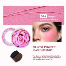 (D) Flower Leaf Inspired Facial Powder And Constructible Colors Women And Girls With Light Cheek Makeup Romantic Party And Evening Appearance