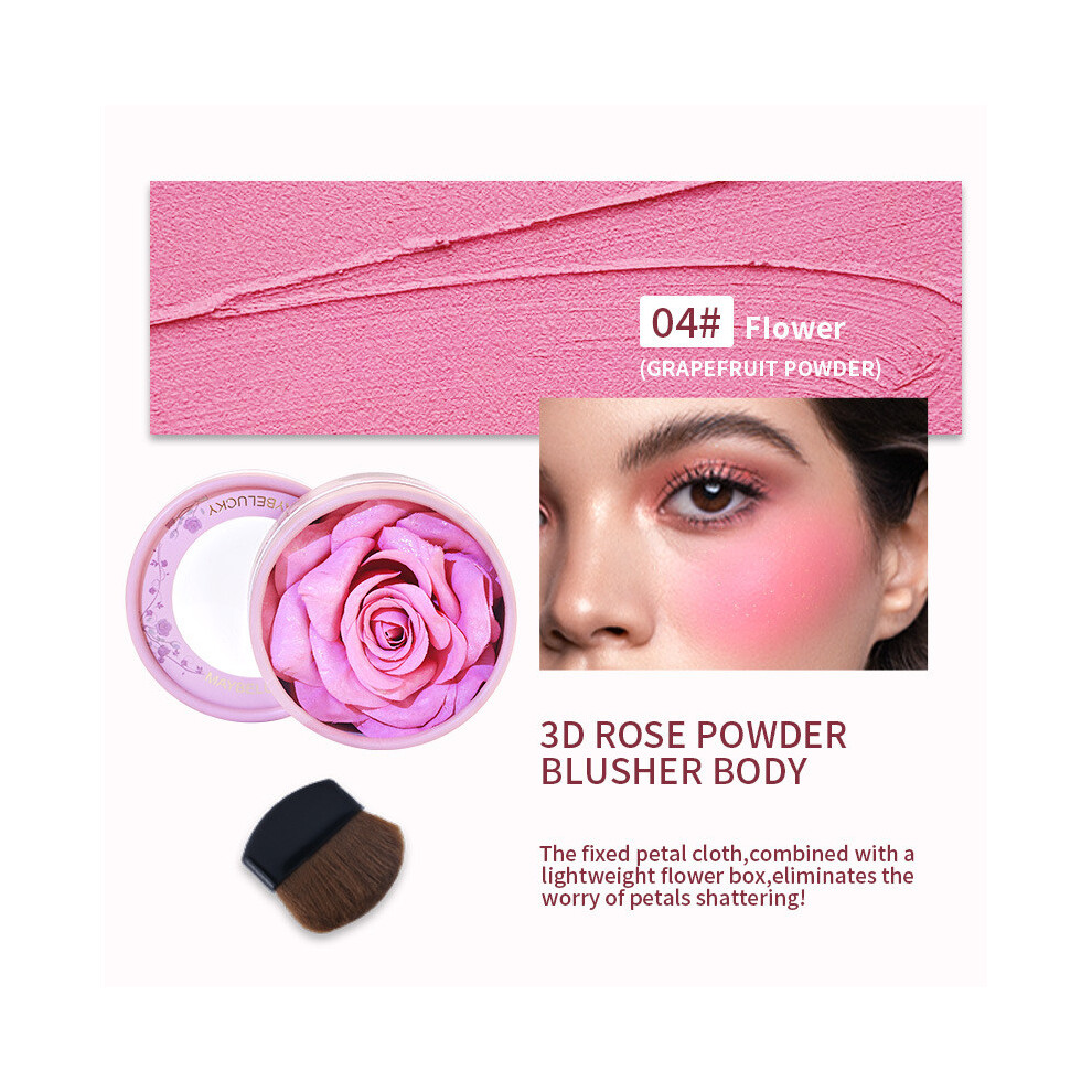 Light (D) Flower Leaf Inspired Facial Powder And Constructible Colors Women And Girls With Cheek Makeup Romantic Party And Evening Appearance